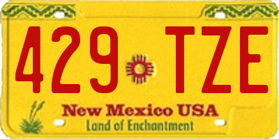 NM license plate 429TZE