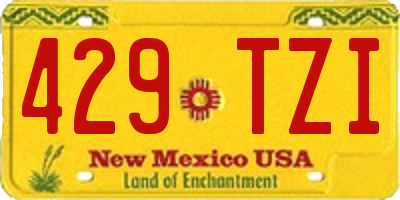 NM license plate 429TZI