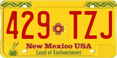 NM license plate 429TZJ