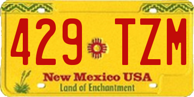 NM license plate 429TZM