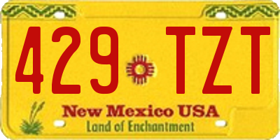 NM license plate 429TZT