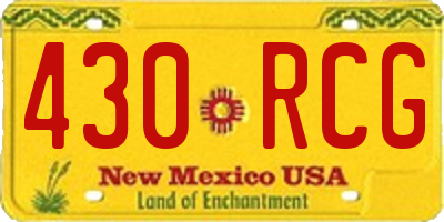 NM license plate 430RCG