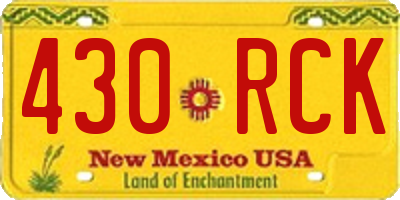 NM license plate 430RCK