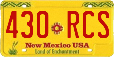 NM license plate 430RCS