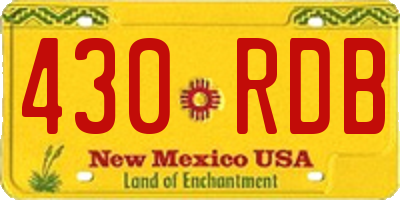 NM license plate 430RDB