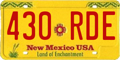 NM license plate 430RDE