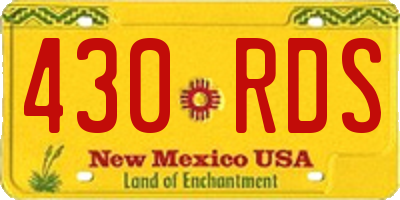 NM license plate 430RDS