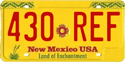NM license plate 430REF