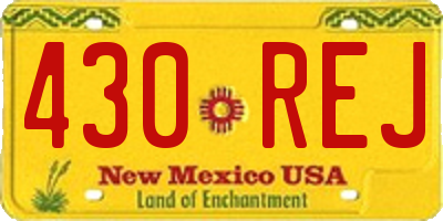 NM license plate 430REJ