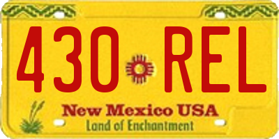 NM license plate 430REL