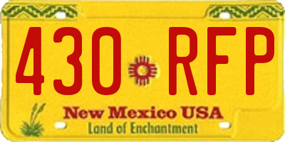 NM license plate 430RFP