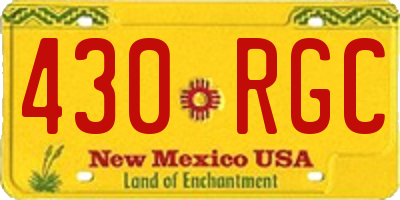 NM license plate 430RGC