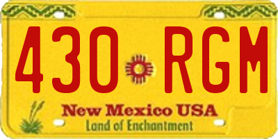 NM license plate 430RGM