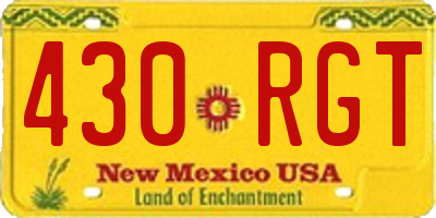 NM license plate 430RGT