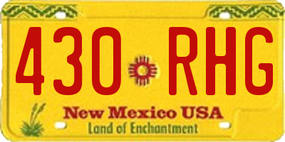 NM license plate 430RHG