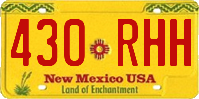 NM license plate 430RHH