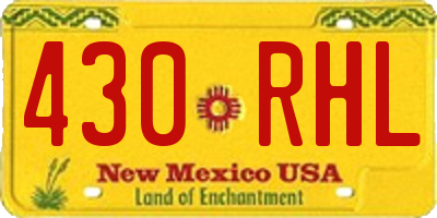 NM license plate 430RHL