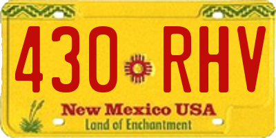 NM license plate 430RHV