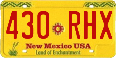 NM license plate 430RHX