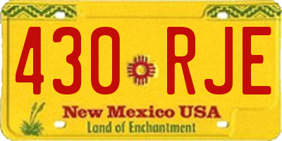 NM license plate 430RJE