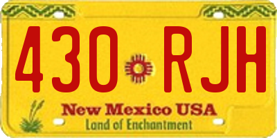 NM license plate 430RJH