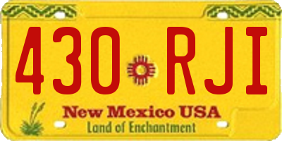 NM license plate 430RJI
