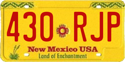 NM license plate 430RJP