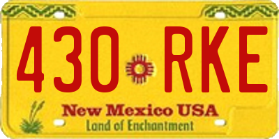 NM license plate 430RKE