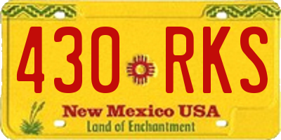 NM license plate 430RKS