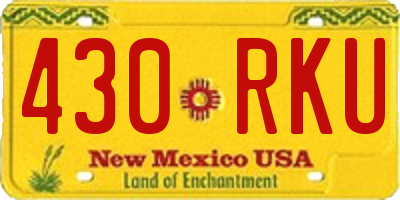 NM license plate 430RKU