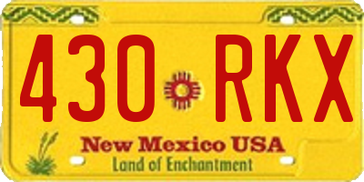 NM license plate 430RKX