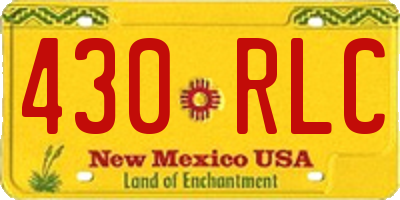NM license plate 430RLC