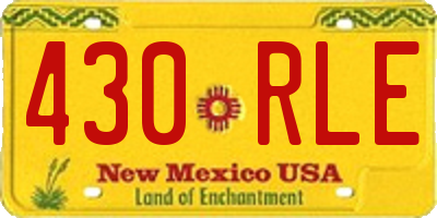 NM license plate 430RLE