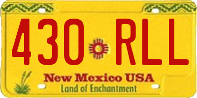 NM license plate 430RLL