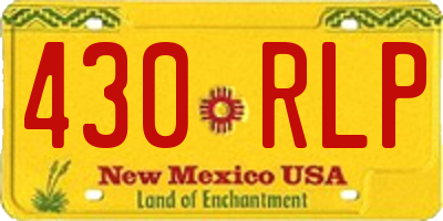 NM license plate 430RLP