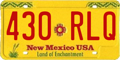 NM license plate 430RLQ