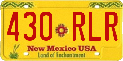 NM license plate 430RLR
