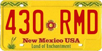 NM license plate 430RMD