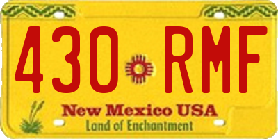 NM license plate 430RMF