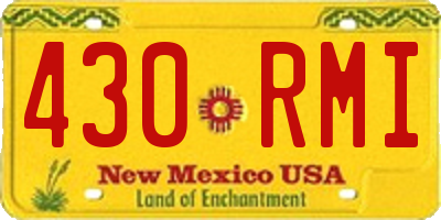 NM license plate 430RMI