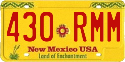 NM license plate 430RMM