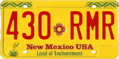 NM license plate 430RMR