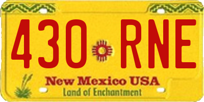 NM license plate 430RNE