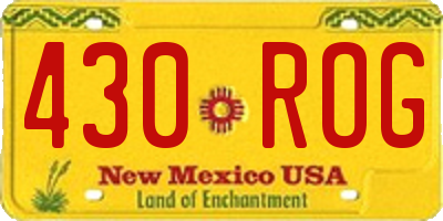 NM license plate 430ROG
