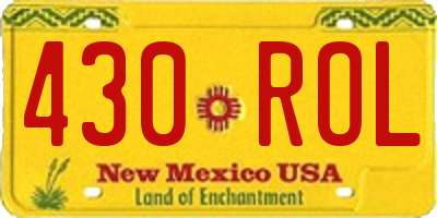 NM license plate 430ROL