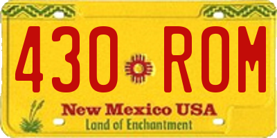 NM license plate 430ROM