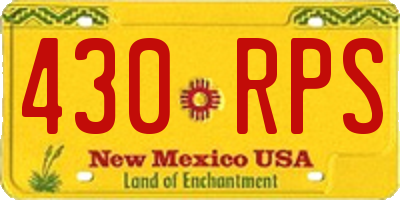 NM license plate 430RPS