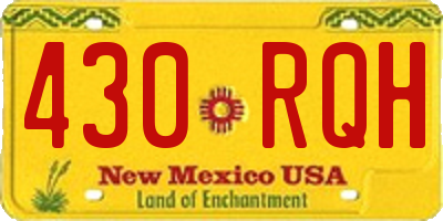 NM license plate 430RQH