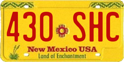 NM license plate 430SHC