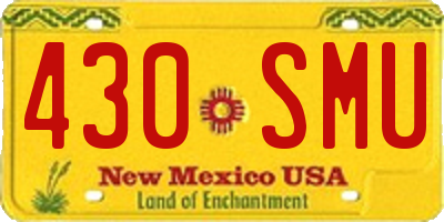 NM license plate 430SMU